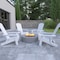 Flash Furniture White All-Weather Folding Adirondack Chairs, PK 4 4-JJ-C14505-WH-GG - alternate 1